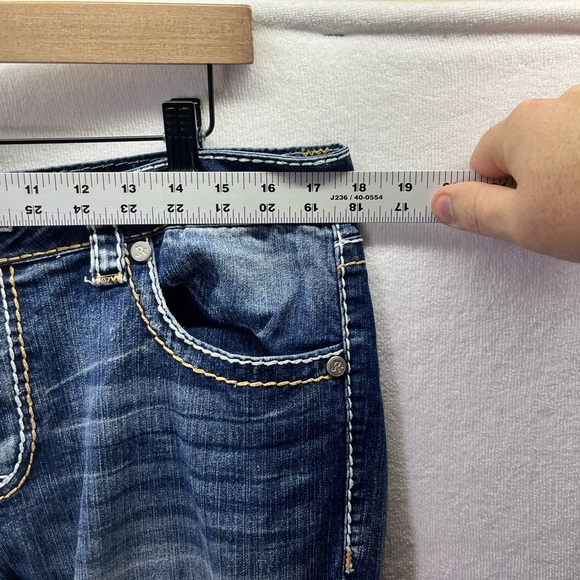 Realco Jeans Bootcut Denim Jeans Womens 32 Plus size Blue Stretch Western 2283 - Picture 5 of 11